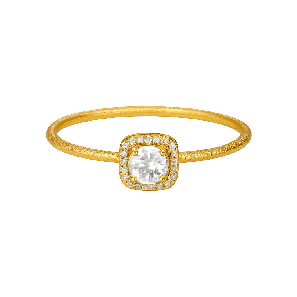 Simple Square Gold Ring