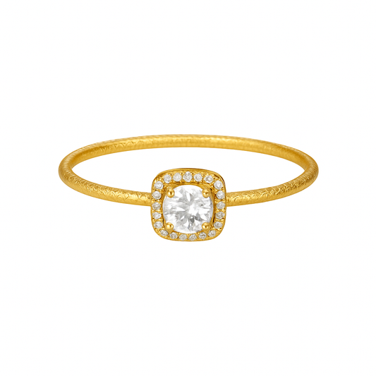 Simple Square Gold Ring