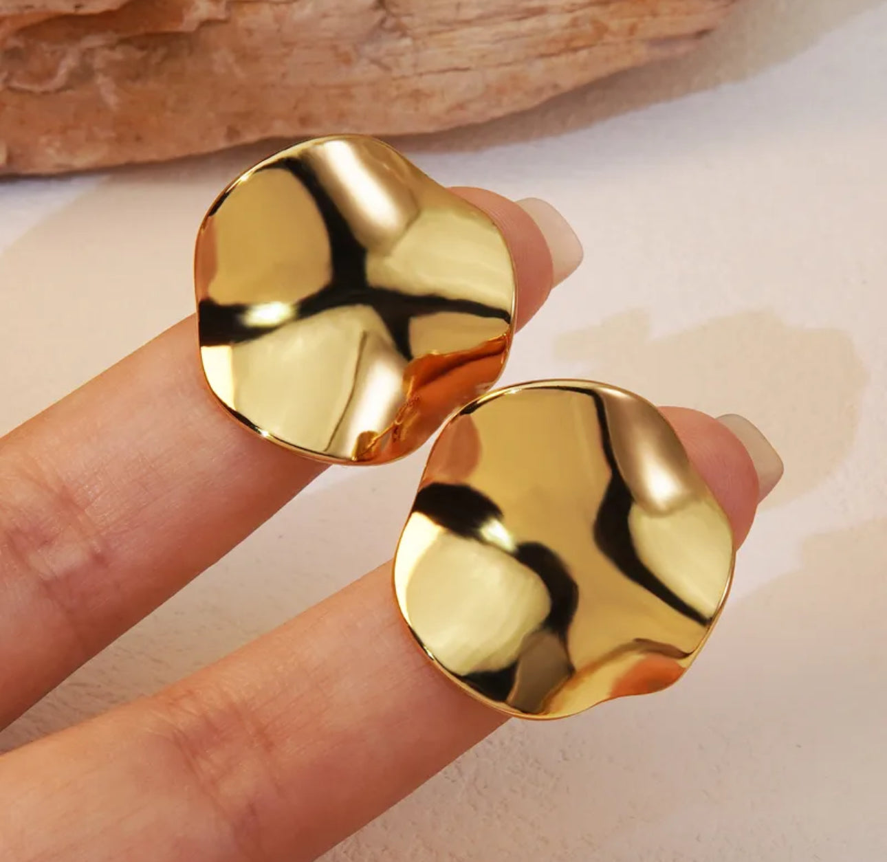 Golden Glow Hoop Earrings