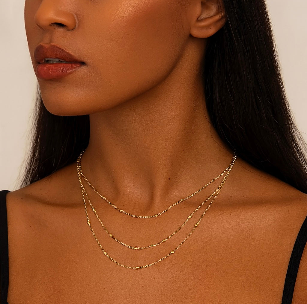Retro Round Gold-Plated Necklace