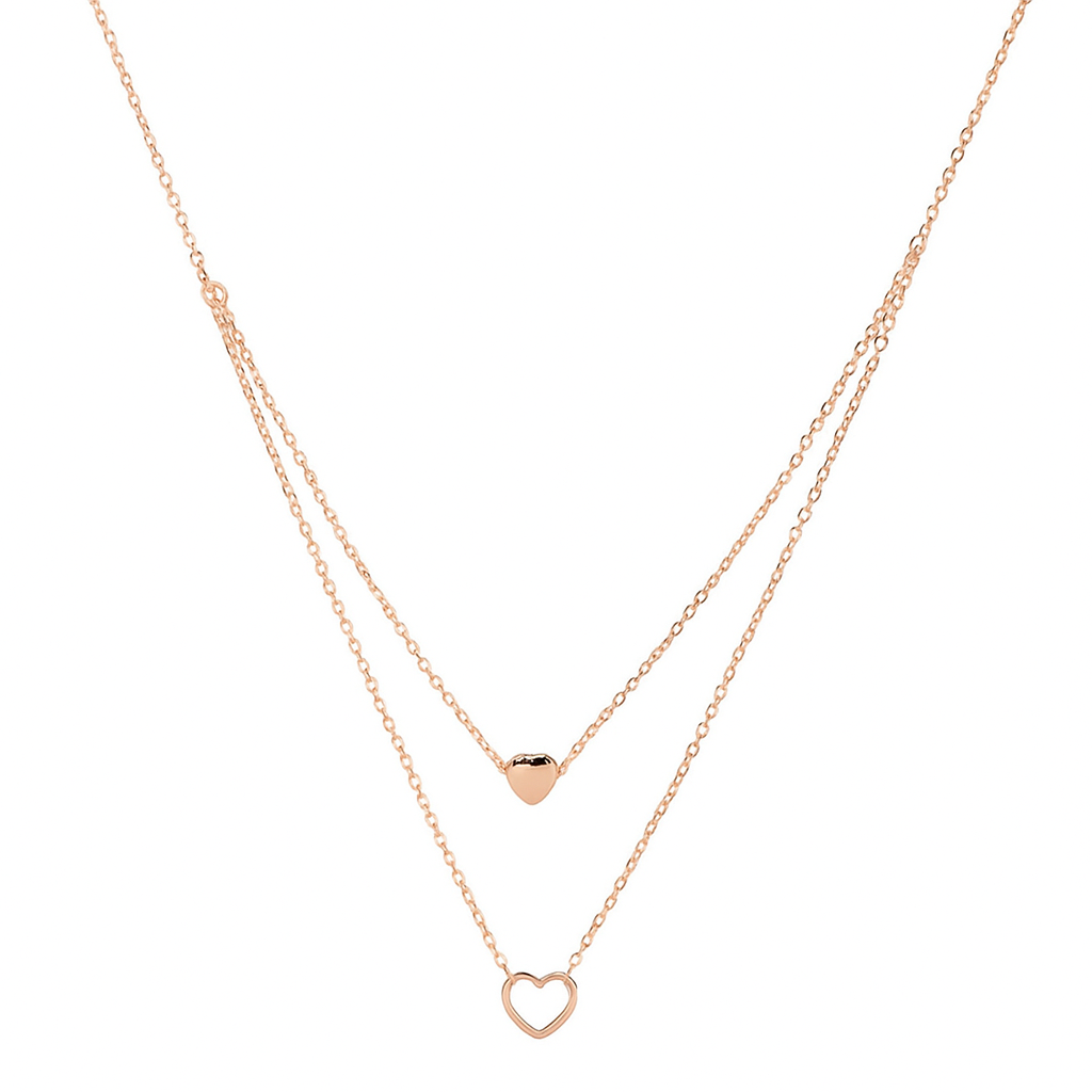 Two-Layer Heart Necklace
