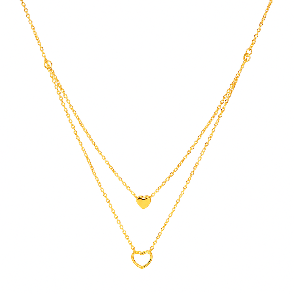 Two-Layer Heart Necklace