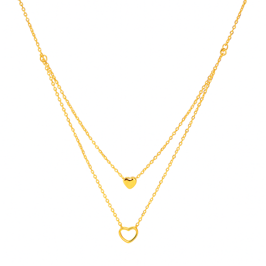 Two-Layer Heart Necklace