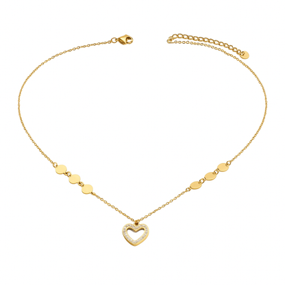 Heart Rhinestone Necklace
