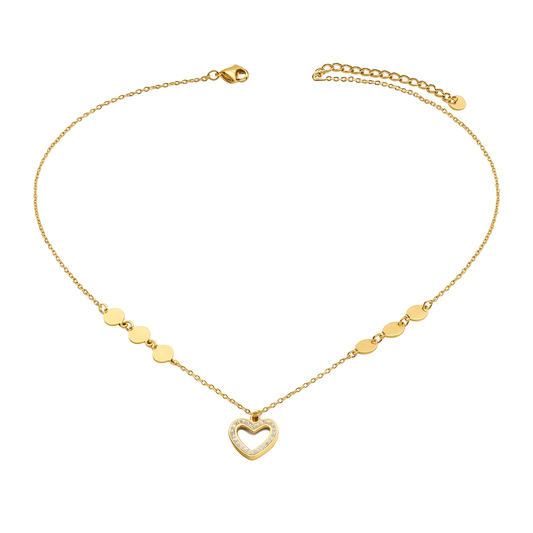 Heart Rhinestone Necklace