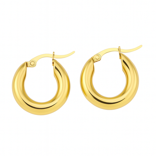 Everyday Round Gold Earrings