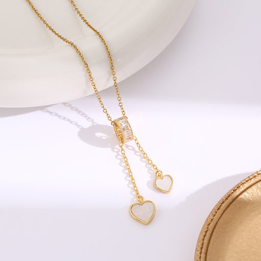 Elegant Heart Titanium Necklace