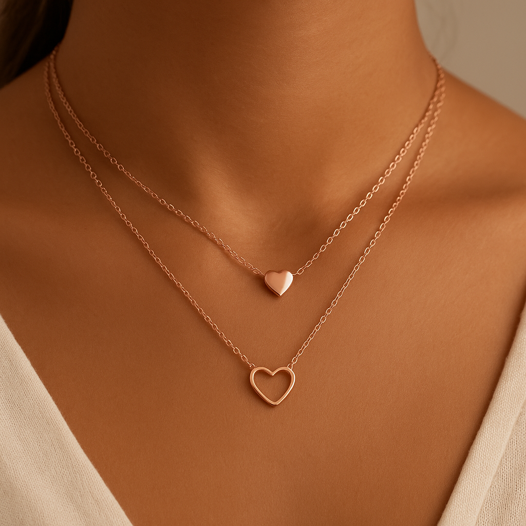Two-Layer Heart Necklace